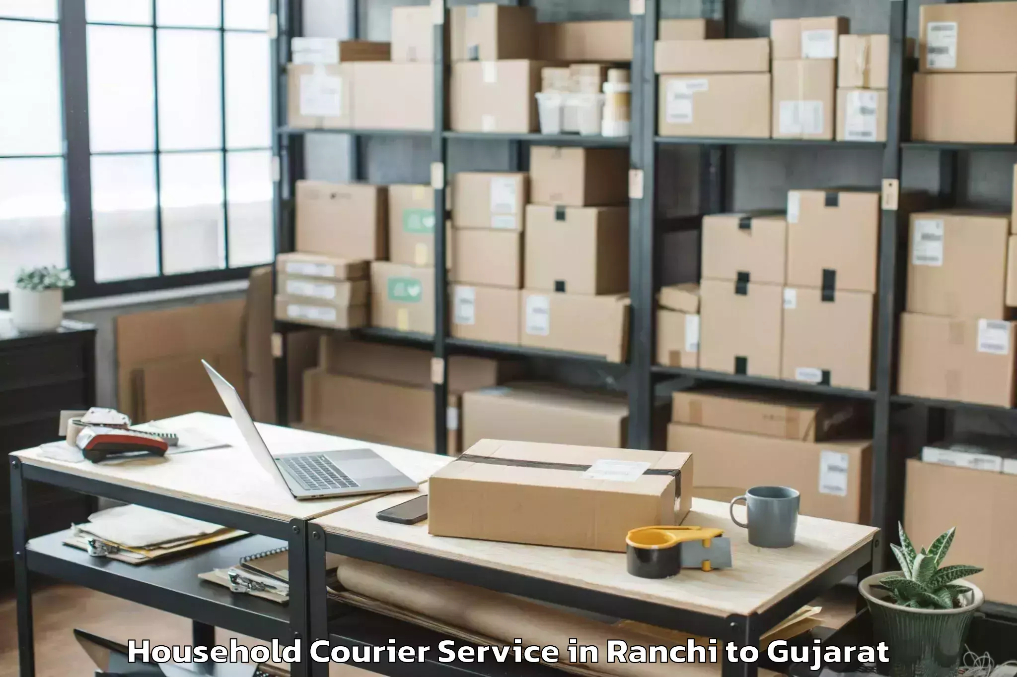 Easy Ranchi to Patdi Household Courier Booking